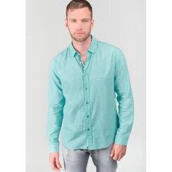 Chemise RODES bleu Dirk en lin