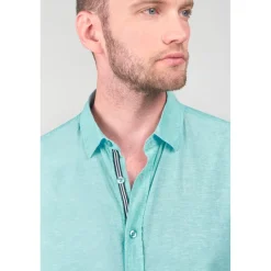 Chemise RODES bleu Dirk en lin