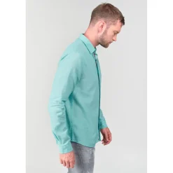 Chemise RODES bleu Dirk en lin