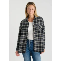 Chemise SHANGI vert Alice en cuir
