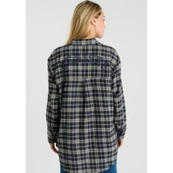 Chemise SHANGI vert Alice en cuir