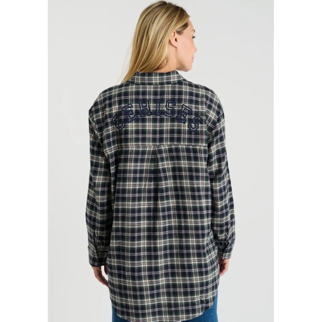 Chemise SHANGI vert Alice en cuir