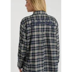 Chemise SHANGI vert Alice en cuir