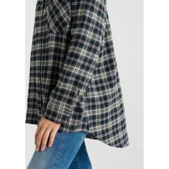 Chemise SHANGI vert Alice en cuir