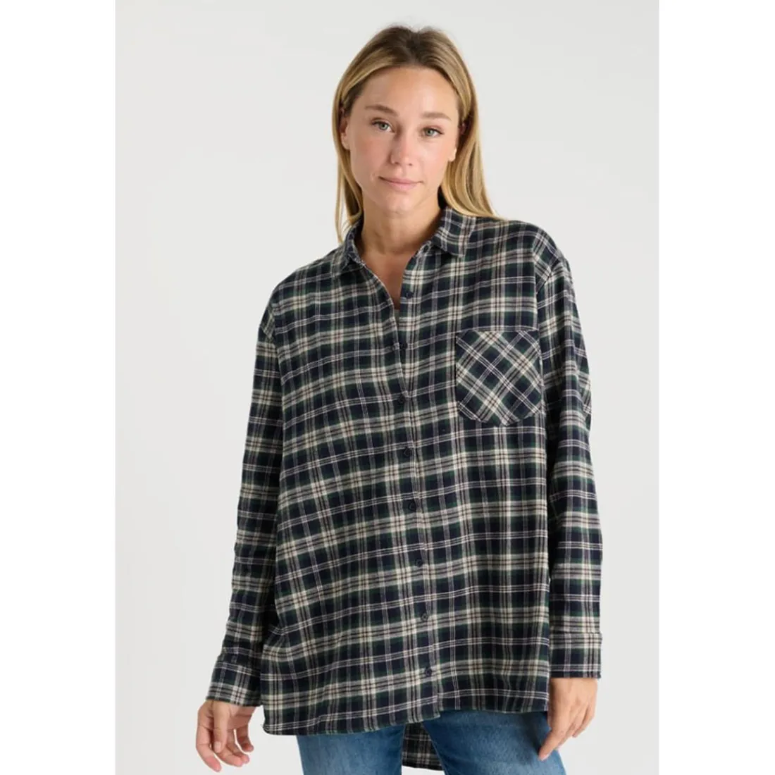 Chemise SHANGI vert Alice en cuir