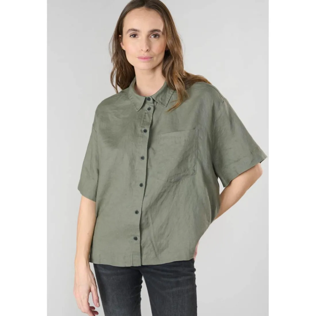 Chemise TULIPE kaki Lise en lin