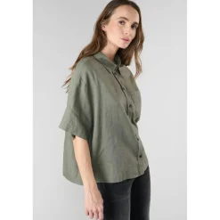 Chemise TULIPE kaki Lise en lin