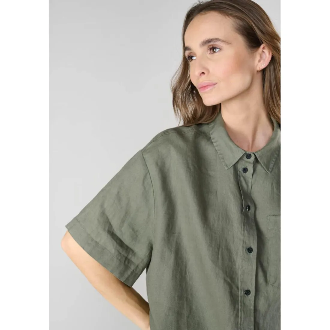 Chemise TULIPE kaki Lise en lin