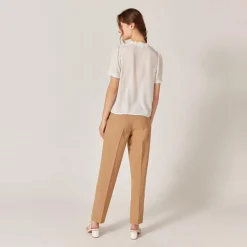 Chemise unie manches courtes écru