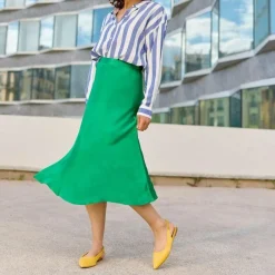 Chemisier à rayures bleu CLARA en viscose