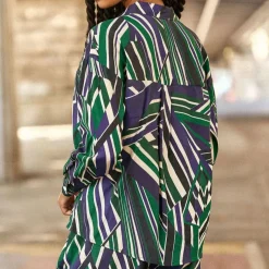 Chemisier CHANICE raye bleu en viscose