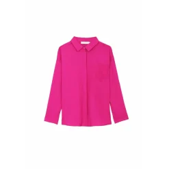 Chemisier CLONY fushia en coton fuchsia