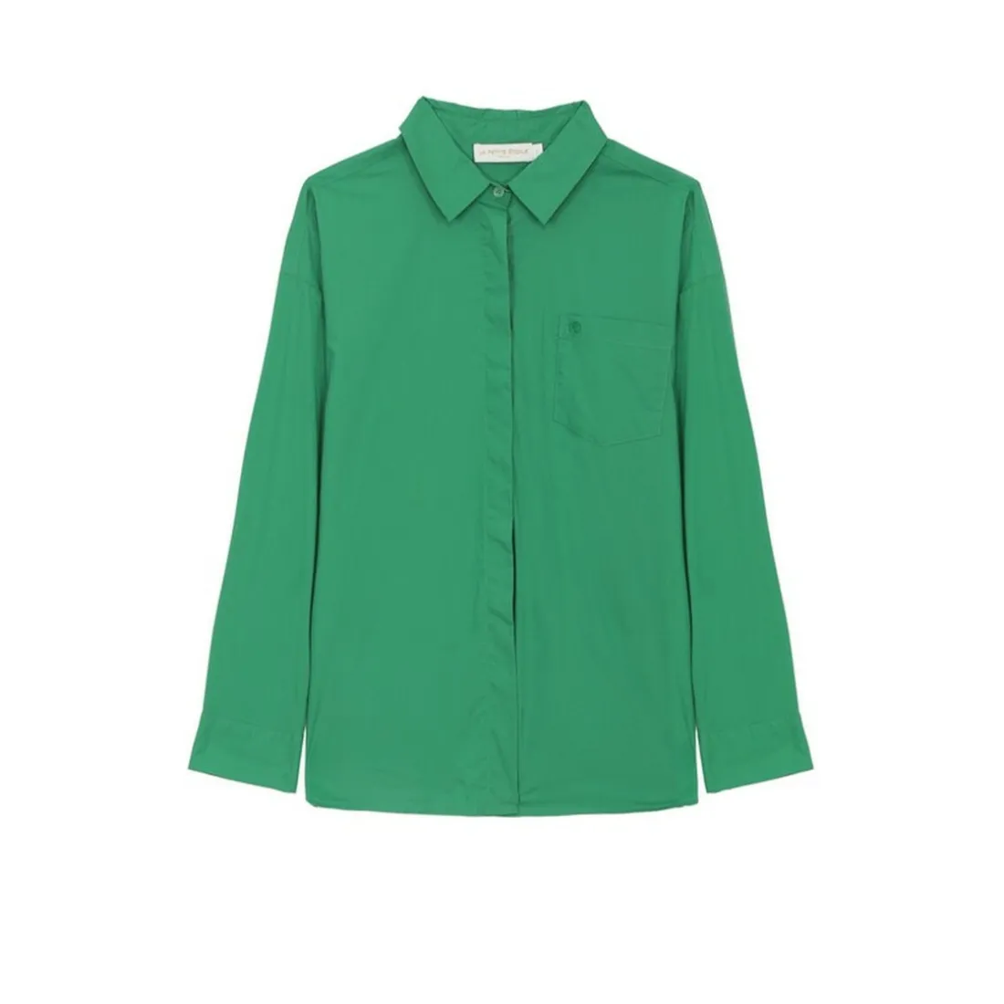 Chemisier CLONY vert en coton