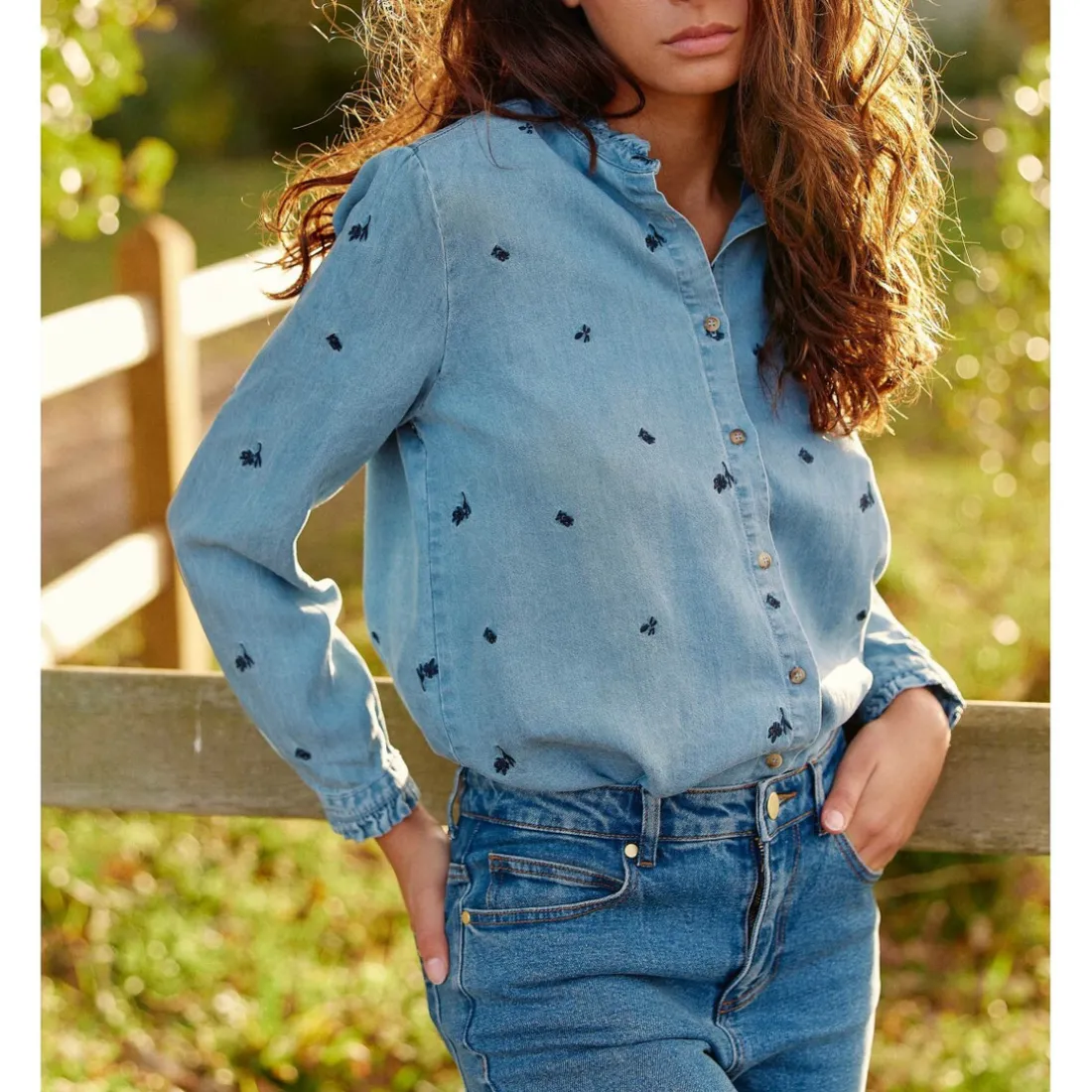 Chemisier COSITA stone clair en tencel