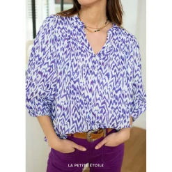 Chemisier NATA violet en coton