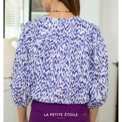 Chemisier NATA violet en coton