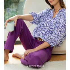 Chemisier NATA violet en coton