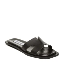 Claquettes Sofia en cuir noir
