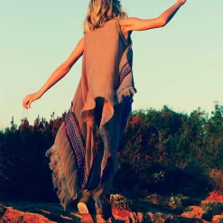 Coachella - Pareo marron en coton