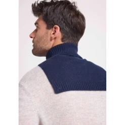 Col roulé PAULA en cachemire bleu marine