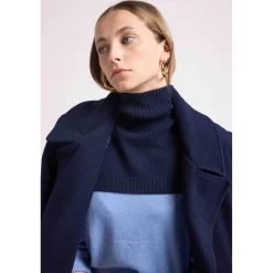 Col roulé PAULA en cachemire bleu marine