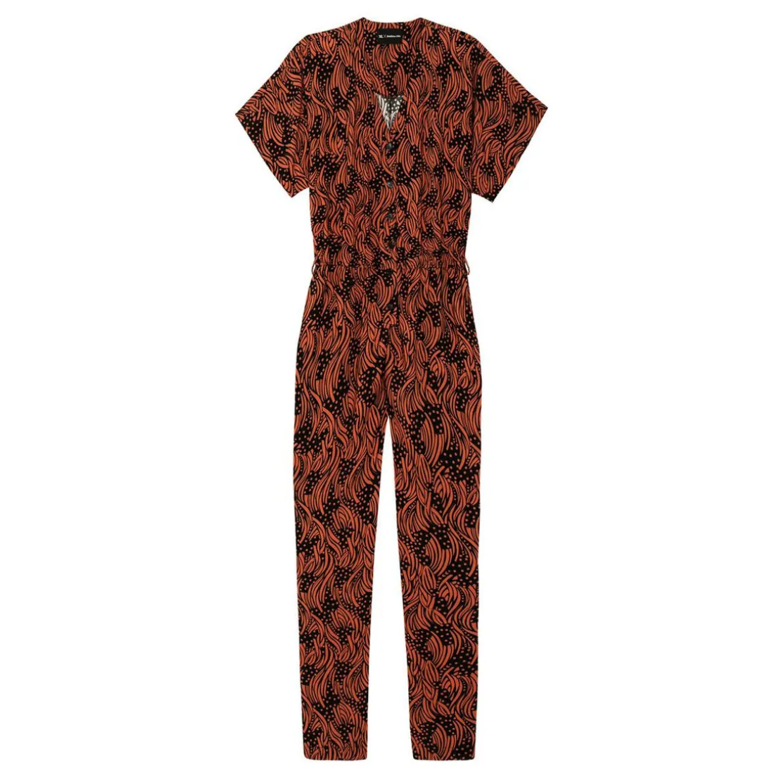 Combinaison pantalon print jungle réédition Nyali multicolore en viscose