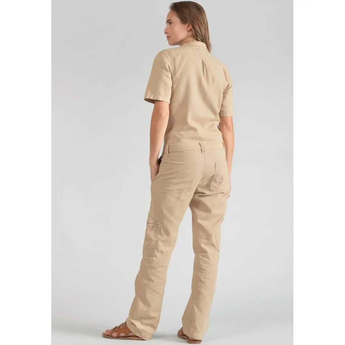 Combinaison salopette LUMINY blanc en coton