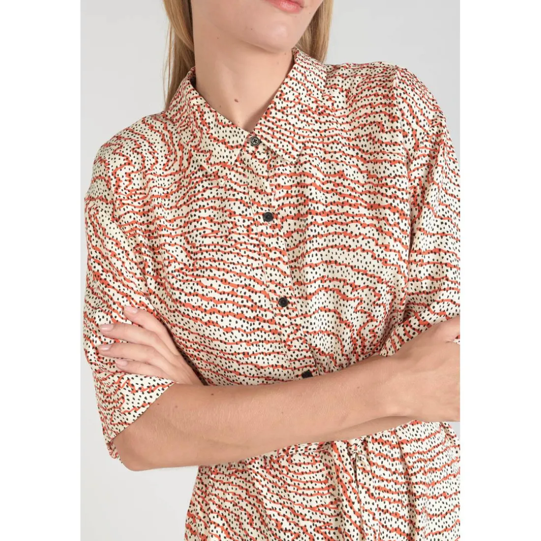 Combinaison short ZELY orange en viscose