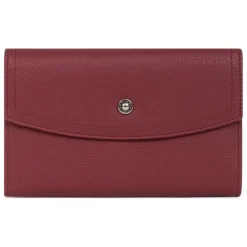 Compagnon de voyage Stop RFID Cuir MAYA Carmin rouge Isa