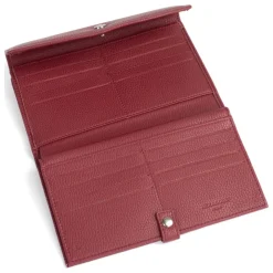 Compagnon de voyage Stop RFID Cuir MAYA Carmin rouge Isa