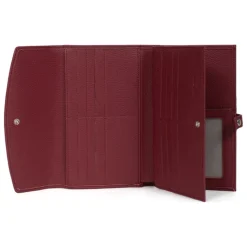 Compagnon de voyage Stop RFID Cuir MAYA Carmin rouge Isa