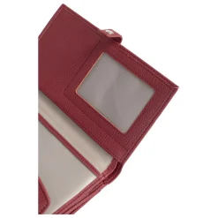 Compagnon de voyage Stop RFID Cuir MAYA Carmin rouge Isa