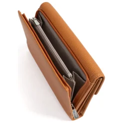 Compagnon de voyage Stop RFID Cuir MAYA Caramel Vale