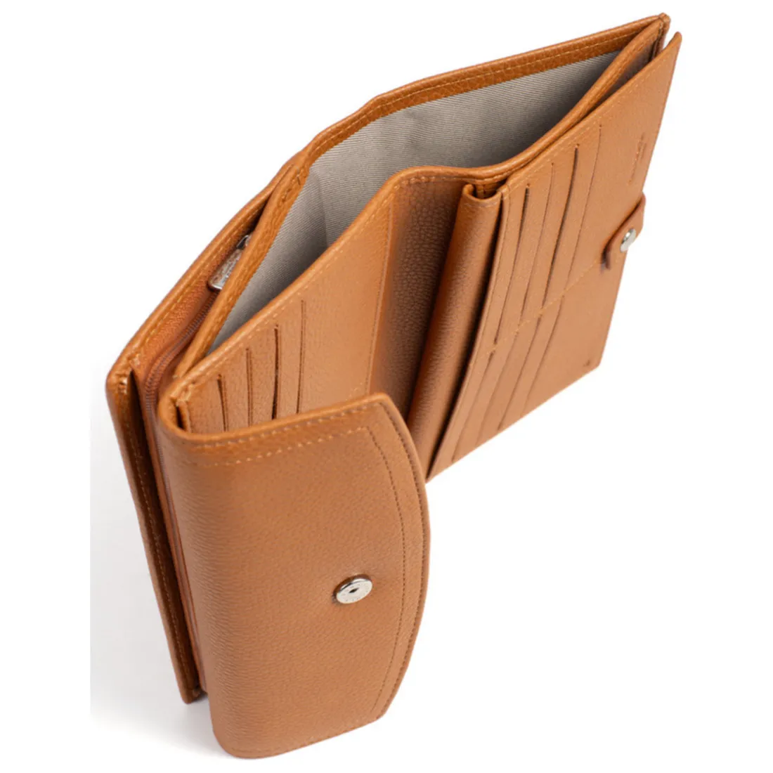 Compagnon de voyage Stop RFID Cuir MAYA Caramel Vale