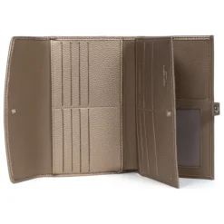 Compagnon de voyage Stop RFID Cuir MAYA Écorce/Bronze Liz