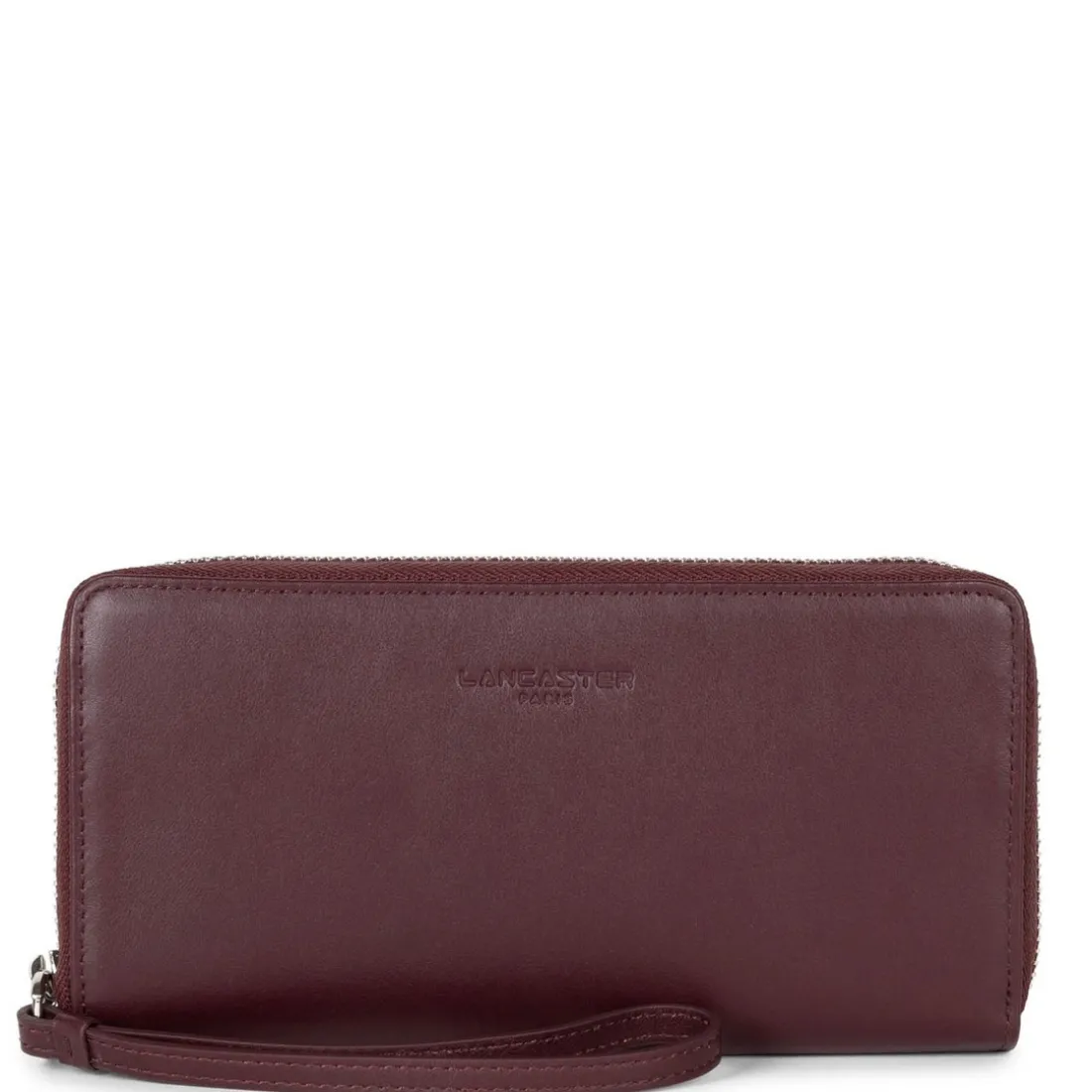Compagnon Zippé bordeaux en cuir