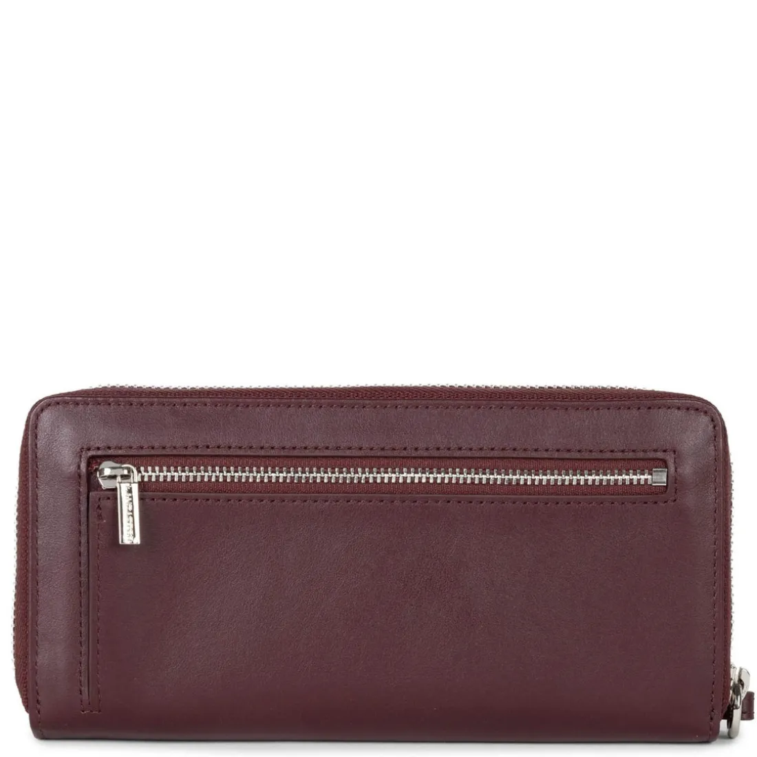 Compagnon Zippé bordeaux en cuir