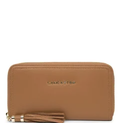 Compagnon Zippé autour MADEMOISELLE ANA marron en cuir