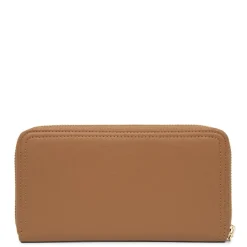 Compagnon Zippé autour MADEMOISELLE ANA marron en cuir