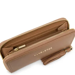 Compagnon Zippé autour MADEMOISELLE ANA marron en cuir