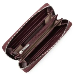 Compagnon Zippé autour Paris PM marron en cuir