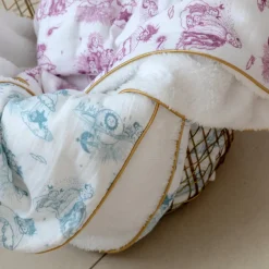 Couverture Hiver pour bébé Jouy bleu