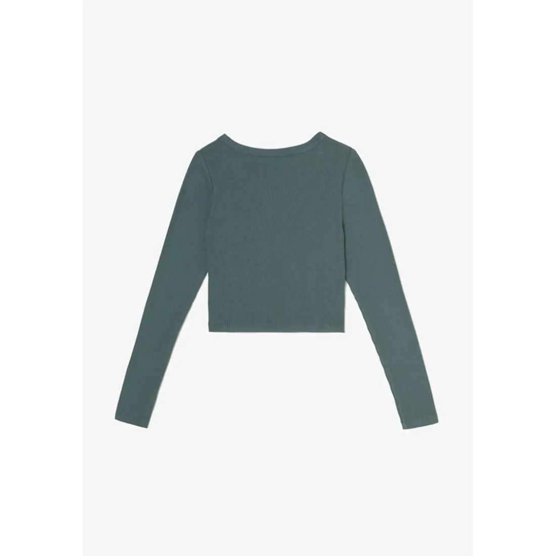 Crop top fille Virginiagi vert bouteille en coton