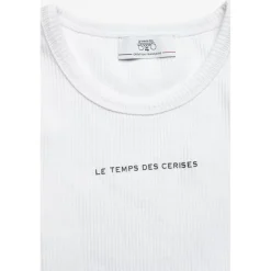 Crop top fille Yukongi blanc en coton