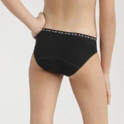 Culotte flux moyen - Noire Dim en coton