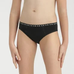 Culotte flux moyen - Noire Dim en coton