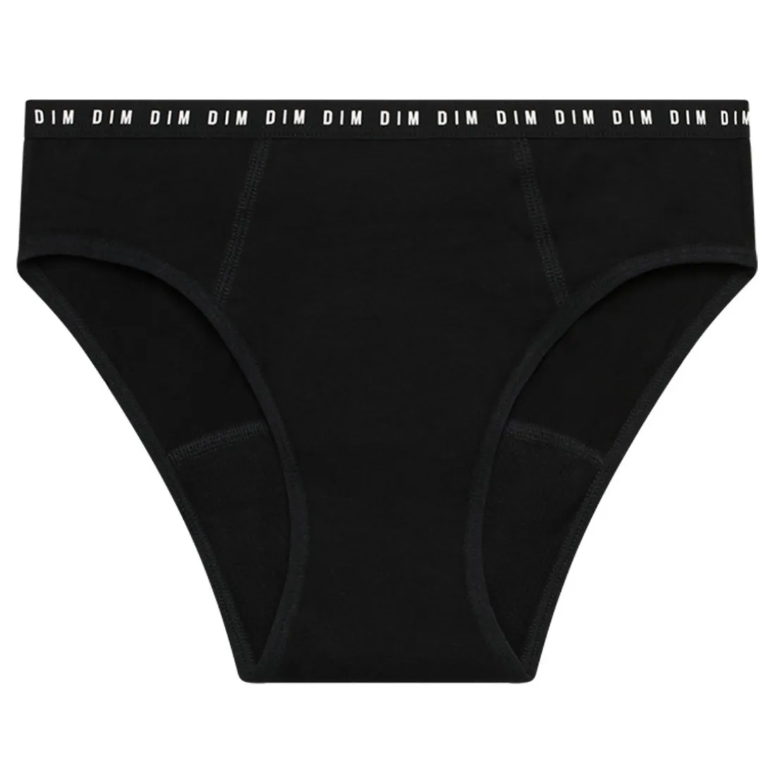 Culotte flux moyen - Noire Dim en coton