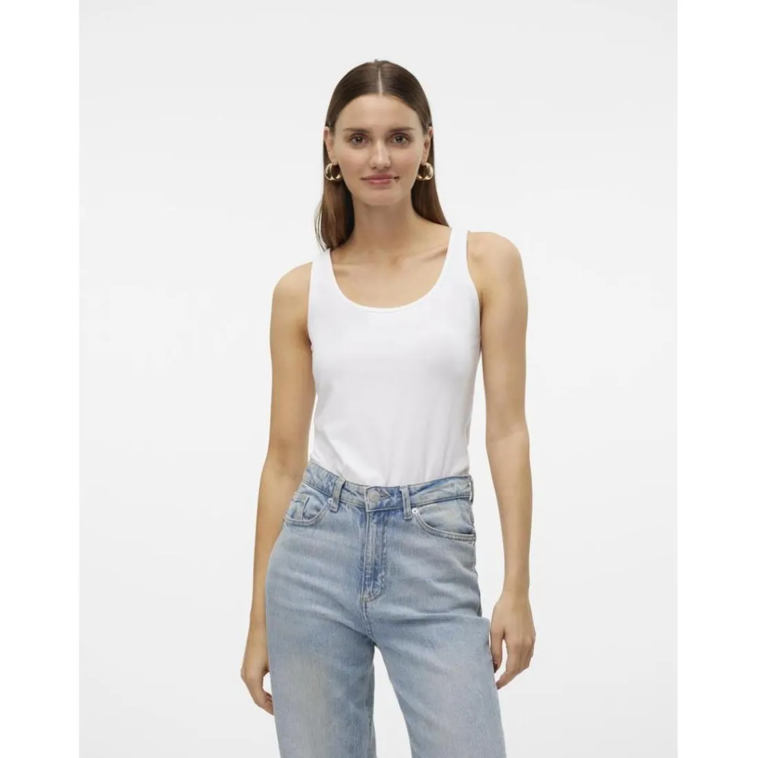 Débardeur blanc en coton Hattie