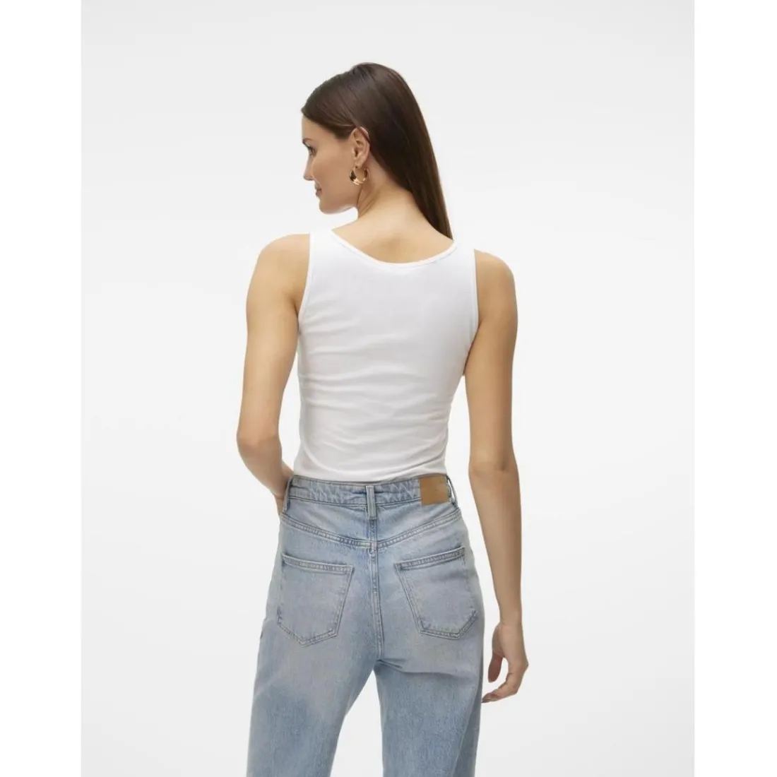 Débardeur blanc en coton Hattie