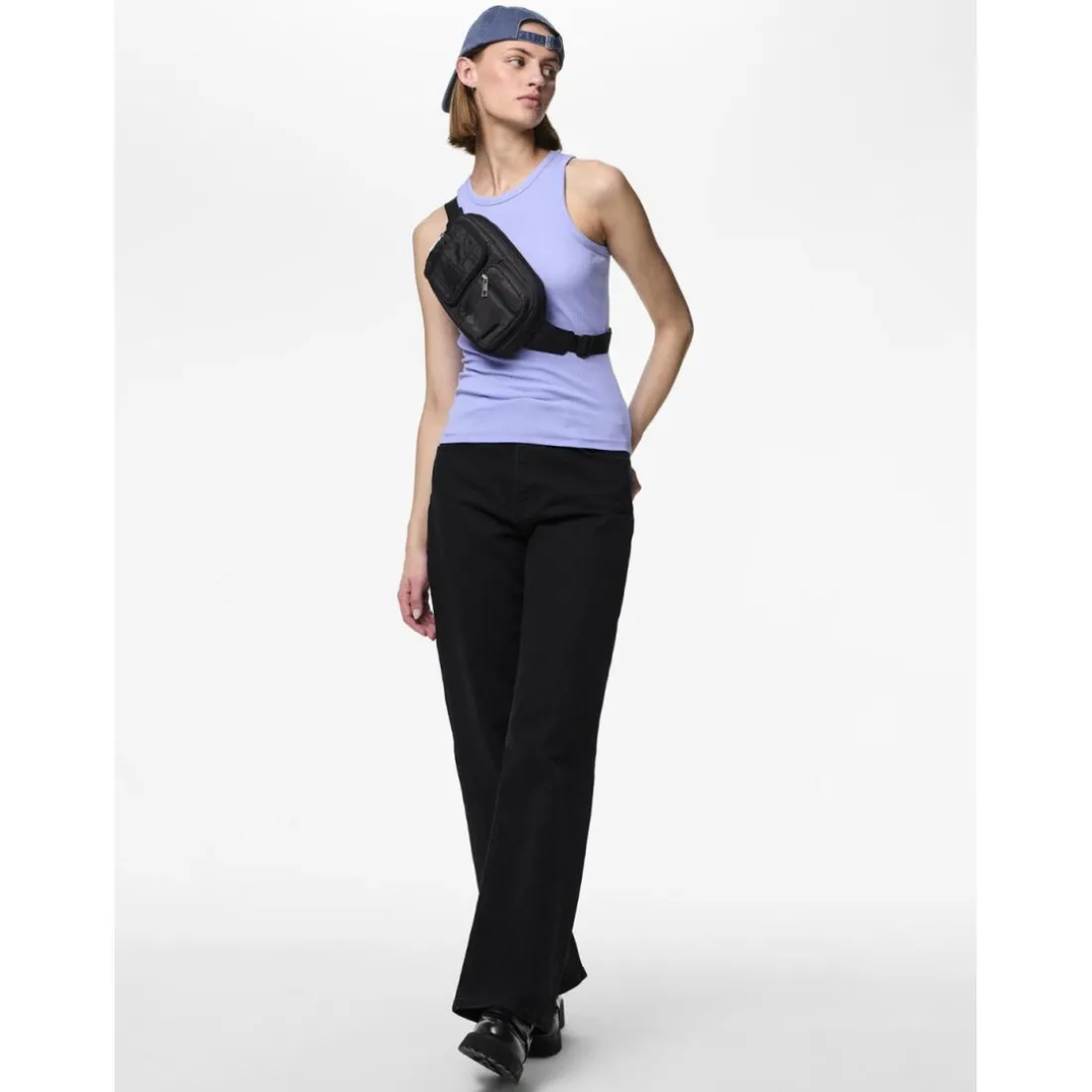 Débardeur boxer Ruka bleu en coton Ines